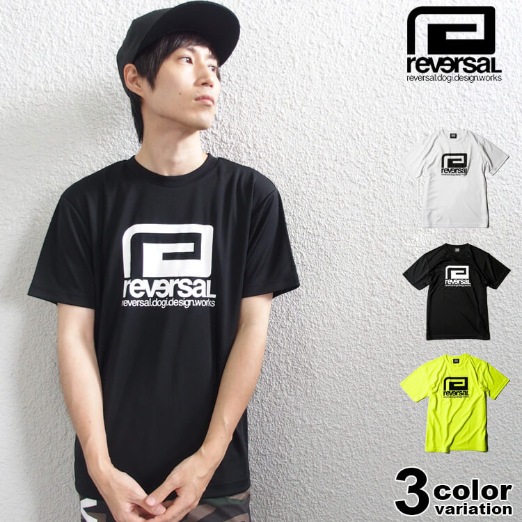 楽天市場 リバーサル Reversal Tシャツ 半袖 Big Mark Dry Mesh Tee Reversal Tシャツ ドライ 速乾 ブラック ホワイト ネオンイエロー 格闘技 Rvbs028 ストリート あす楽対応 メール便対応 Abot