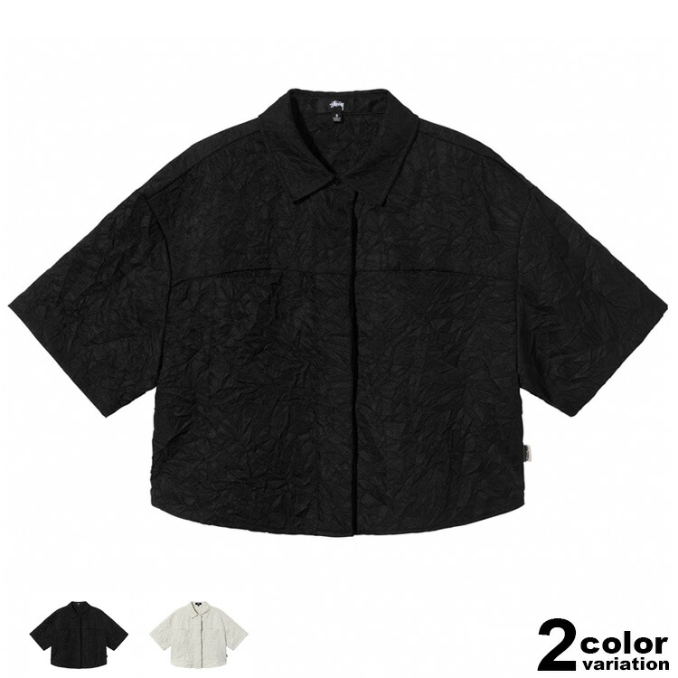 Stüssy ステューシー　シャツ　ストライプ ヒッコリー　半袖　ワークシャツ STUSSY ステューシー シャツ 半袖 メンズ Boxy Striped ( stussy