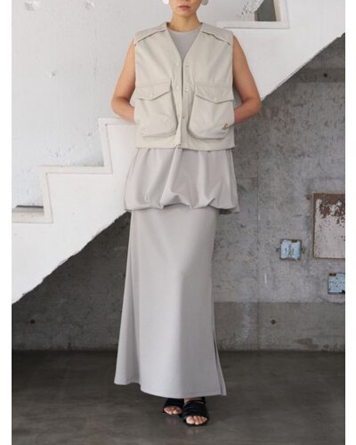 【YENN】PUFFY MILITARY VEST[Y263-42094]｜Aboutir