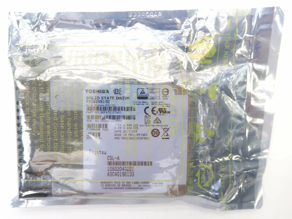 TOSHIBA 新品未開封 PX04SVB192 1.92結核症 MLC SSD 2.5in SAS3.0 12Gb/s 3DWPD 高耐久 【新品】【20180731】