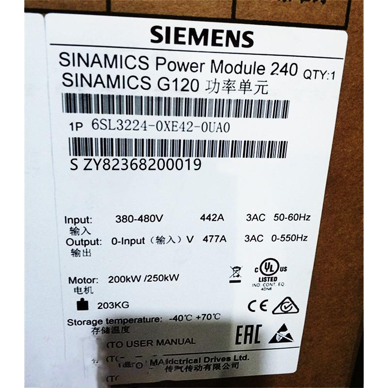 【新品 適格請求書発行可】SIEMENS シーメンス インバータ 6SL3224-0XE42-0UA0 PM240 480V 200kW/250kW【６ヶ月保証】