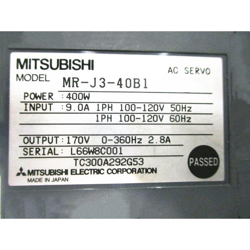 【新品 適当お願いごと書振り出し可  】MITSUBISHI 三菱 MR-J3-40B1 サーボアンプリファイアー【６ヶ月引き受ける】