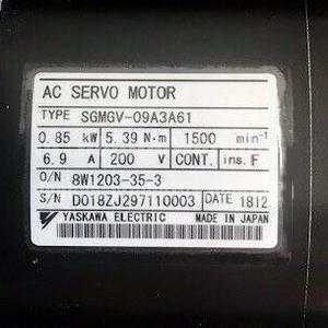 【新品 適当お願いごと書振り出し可  】YASKAWA 安川電機 SGMGV-09A3A61 サーボ原動機【６ヶ月引き受ける】