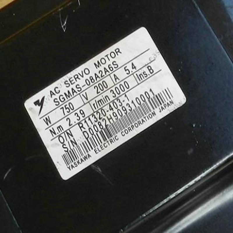 【新品★貨物輸送無料】YASKAWA / 安川電機 SGMAS-08A2A6S サーボ原動機【６ヶ月引き受ける】
