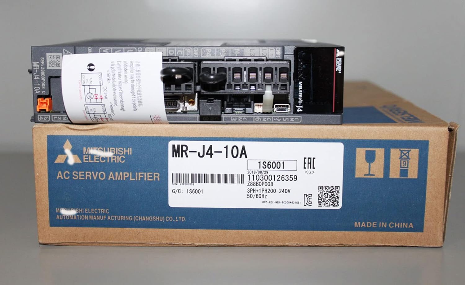 【新品 適格請求書発行可】三菱電機 三菱ACサーボ J4サーボアンプ 200Vクラス 汎用インターフェース 定格出力0.1kW MR-J4-10A【６ヶ月保