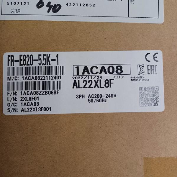 【新品 適格請求書発行可】MITSUBISHI三菱電機 FR-E820-5.5K-1 インバータ【６ヶ月保証】｜3am Studio