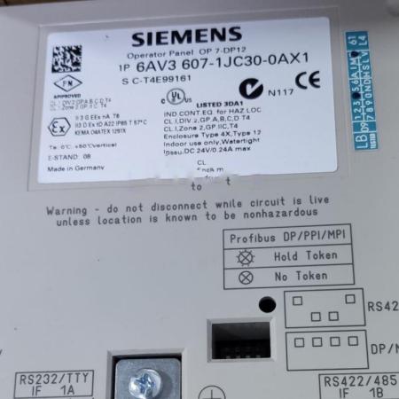 【新品 適格請求書発行可】SIEMENS シーメンス OP7/DP12 6AV3607-1JC30-0AX1 タッチパネル表示器【６ヶ月保証】｜3am Studio
