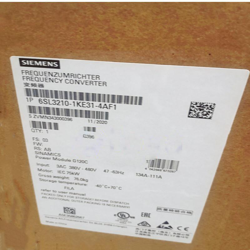 【新品 適格請求書発行可】SIEMENS シーメンス インバータ 6SL3210-1KE31-4AF1 G120C 480V 75kW【６ヶ月保証】 418,400円