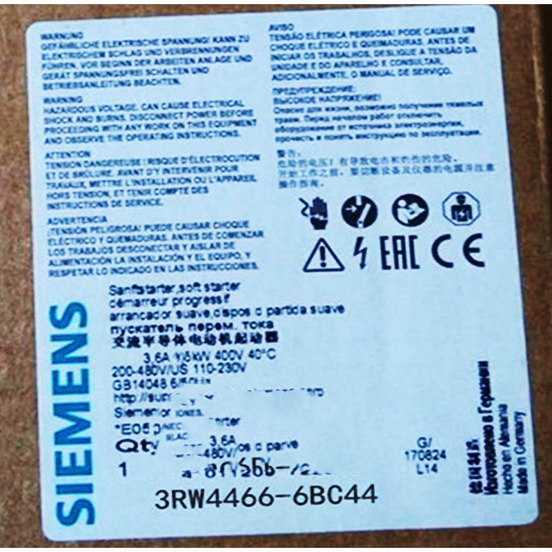 【新品 適格請求書発行可 】SIEMENS シーメンス 3RW4466-6BC44 710KW【６ヶ月保証】