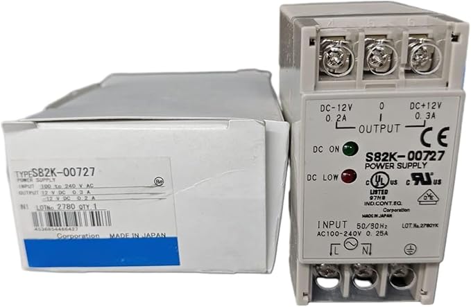 【新品 適格請求書発行可】オムロン S82K-00727 12VDC 0.2A 用 スイッチ電源【６ヶ月保証】