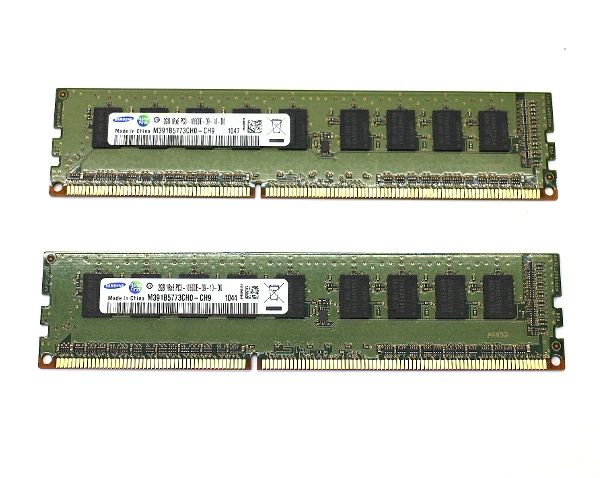 Samsung 2枚書き割り 2GB パソコン3-10600E DDR3 ECC Unbuffered T3500/Z400等相応う ML110G6/G7等相応う 【中古】【20170412】