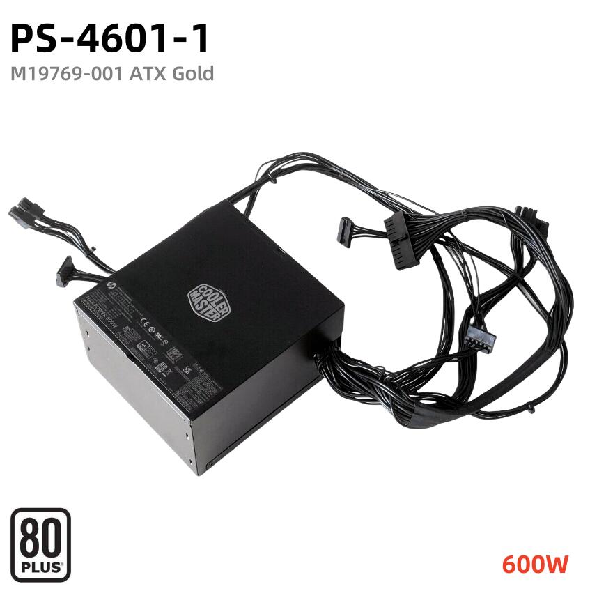 純正新品 Cooler Master HP Omen 30L 25L Omen GT11,GT12,GT13,GT15 Desktop HP ENVY TE02用 LITEON製 PS-4601-1 600W 対応 24-Pin電源ユニットATX Power Supply M19769-001 PSU 80PLUS GOLD 24PIN+8P(4+4CPU)+(6+2)PIN*2+SATA*3 PCケース電源装置 M19769-011 M47044-001|3am Studio