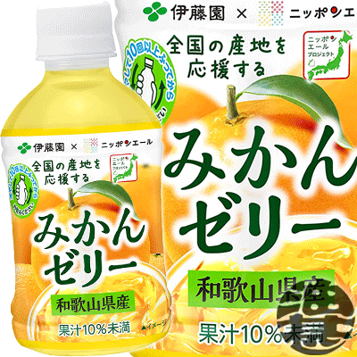 『２ケース送料無料！』 （地域限定） 伊藤園 ニッポンエール 和歌山県産みかんゼリー 280gペットボトル ×２ケース48本(１ケースは24本入り)日本エール ＪＡ全農 温州ミカン ゼリー飲料 ※ご注文いただいてから４日～１４日の間に発送いたします。/uy/