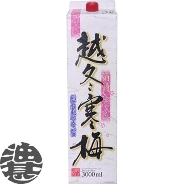 『２ケース送料無料！』 （地域限定） 小山本家酒造 越冬寒梅 3L紙パック ×２ケース8本(１ケースは4本入り) 【3000ml 清酒 日本酒】[qw]