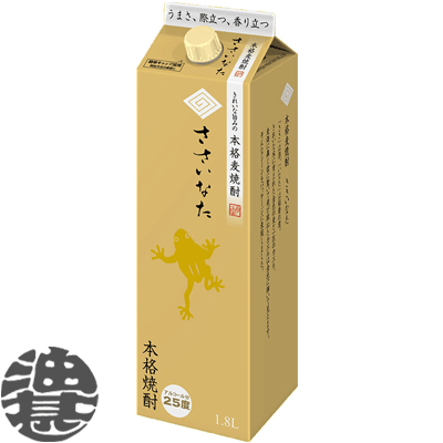 『２ケース送料無料！』（地域限定）サッポロビール 本格麦焼酎 ささいなた 25度 1.8L紙パック&times;２ケース12本(１ケースは6本入り)【1800ml 麹 焼酎】[qw]｜あぶらじん店