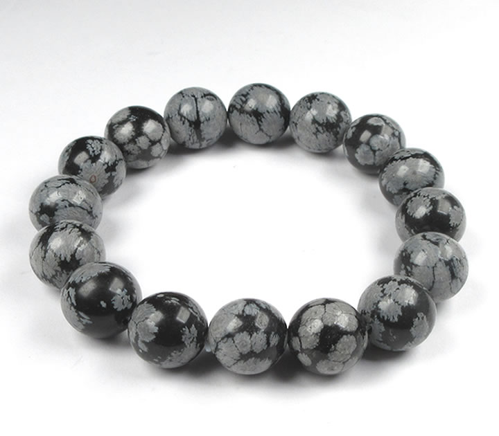 楽天市場】スノーフレークオブシディアン6mm ブレスレット 天然石