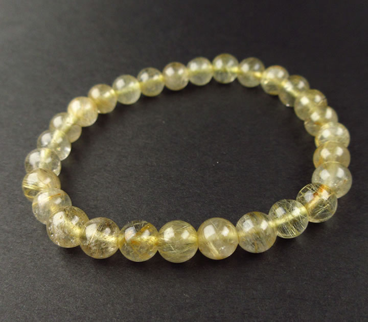 楽天市場】ルチルクォーツ 6mmブレスレット 豊かさ 繁栄 金運 成功