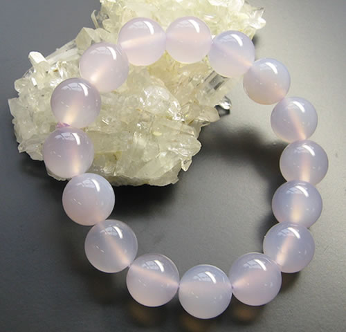パープルカルセドニー12mm ブレスレット purplecalB003