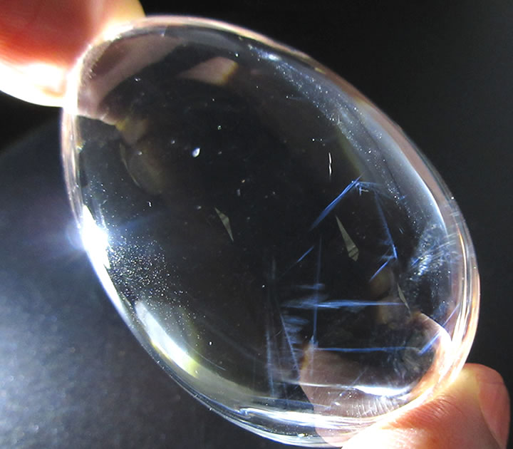 エンジェルラダークォーツ ポリッシュ 59g 神の約束の成就 大天使ミカエルの青き光 天然石 パワーストーン alq061|ラベンダーストーン