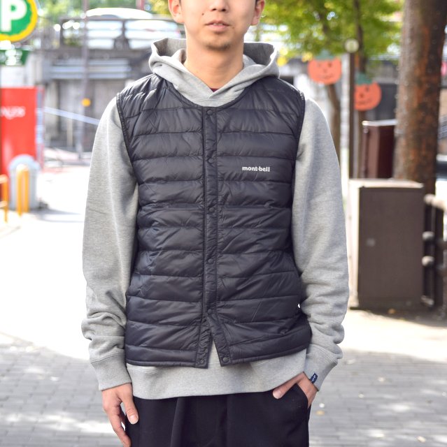 楽天市場 Mont Bell モンベル Superior Down Round Neck Vest Men S Bk ブラック Acoustics アコースティックス