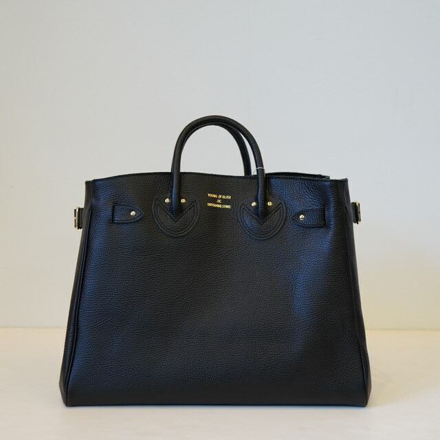 YOUNG\u0026OLSEN(ヤングアンドオルセン) /  EMBOSSED LEATHER BELTED TOTE M【4色詳しく述べる】