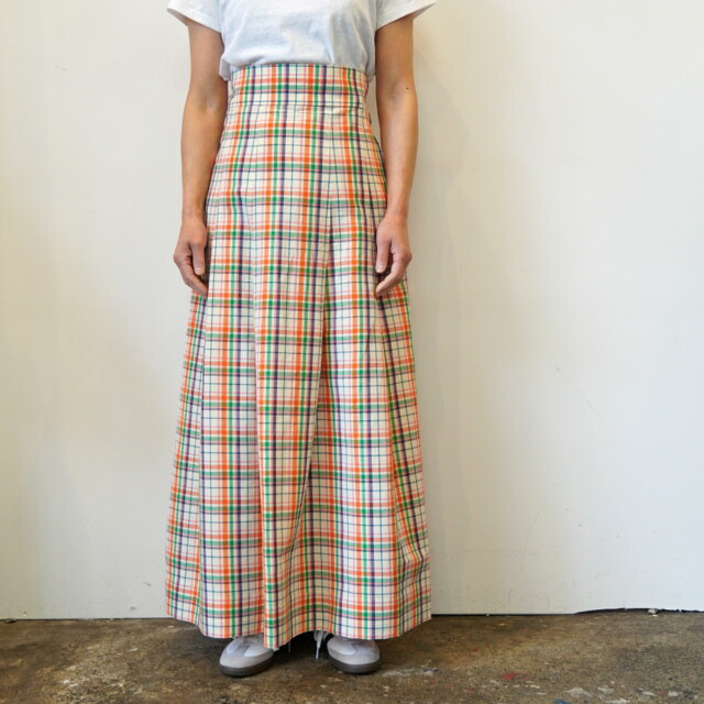SCYE(サイ)/Cotton Linen Plaid Maxi Skirt