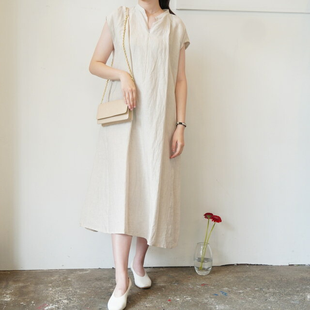 TICCA(ティッカ)/リネンフレンチスリーブバルーンドレス