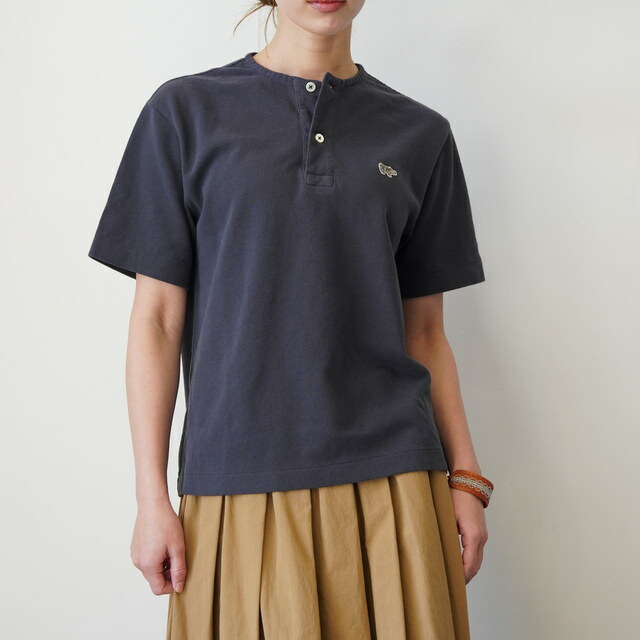 SCYE BASICS(サイベーシックス)/COTTON PIQUE HENRY NECK SHIRT(3色展開)