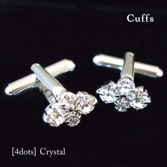 カフス 4dots CRYSTAL　結婚式・卒業式・入学式・パーティー・就職祝い　プレゼント・ギフトに 4,884円