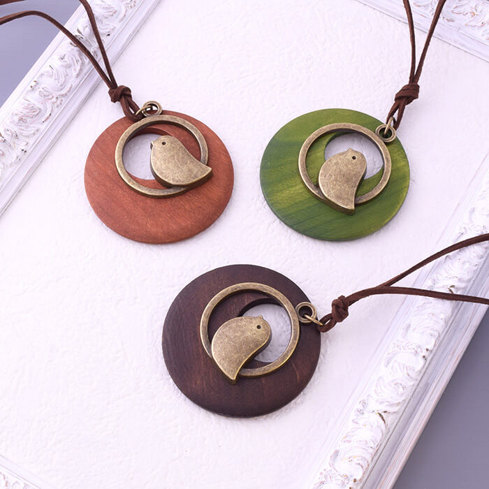 kinone 木製 鳥モチーフ ネックレス kinone 木製 鳥モチーフ ネックレス kinone 木製 鳥モチーフ