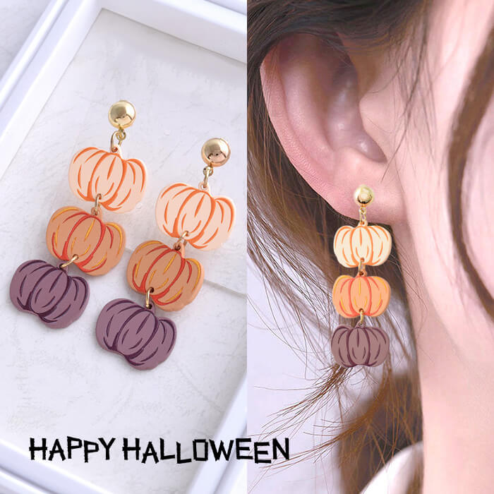楽天市場】ハロウィン ピアス かぼちゃ パンプキン スタットピアス
