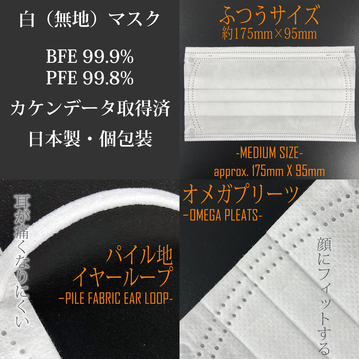 新着商品 楽天市場 日本製 個包装 サージカルマスク Par Avion パラビオン 40枚 白マスク 10枚 セット1箱50枚入 3箱 計150枚 使い捨て 日本製マスク Bfe99 9 Pfe99 8 おしゃれ かわいい デザインマスク 個包装 マスク 日本製 D Shop 即日出荷 Bolshakova