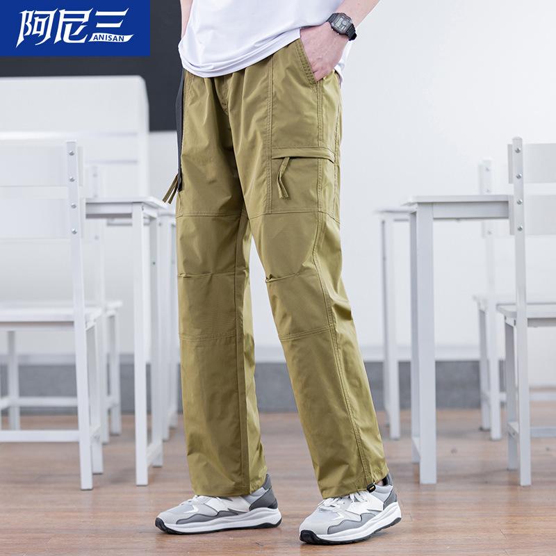 【送料無料】 カーゴパンツ メンズ 夏用 ストレート レッグ 学生向け カジュアル ズボン スタイリッシュ 軽量 コットン 素材 普段使い アウトドア 対応 ワークパンツ ボトムス ストリート アメカジ 紳士 定番 ミリタリー 太め ワイドパンツ お洒落 チノパン トレンド 新作|アクセルジャパン
