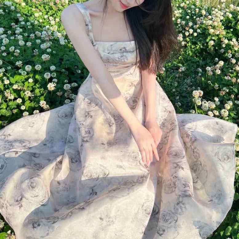 レディース マキシ丈ノースリーブ衣装 現物 飛び切り フランス共和国 レトロ 刷り上げる 御姫様 袖なし 衣装 同盟罷業一回り