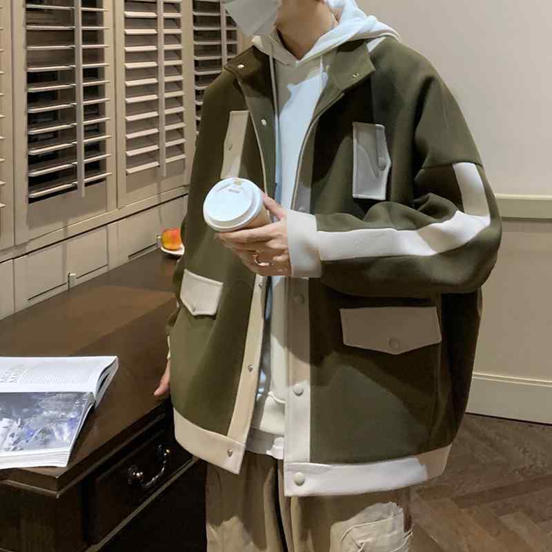 ジャケット メンズ ウール 秋冬 厚手 フィット アメリカンスタイル ストリート カジュアル ストリートファッション 暖か 防寒 コート トップス アウター 4,266円