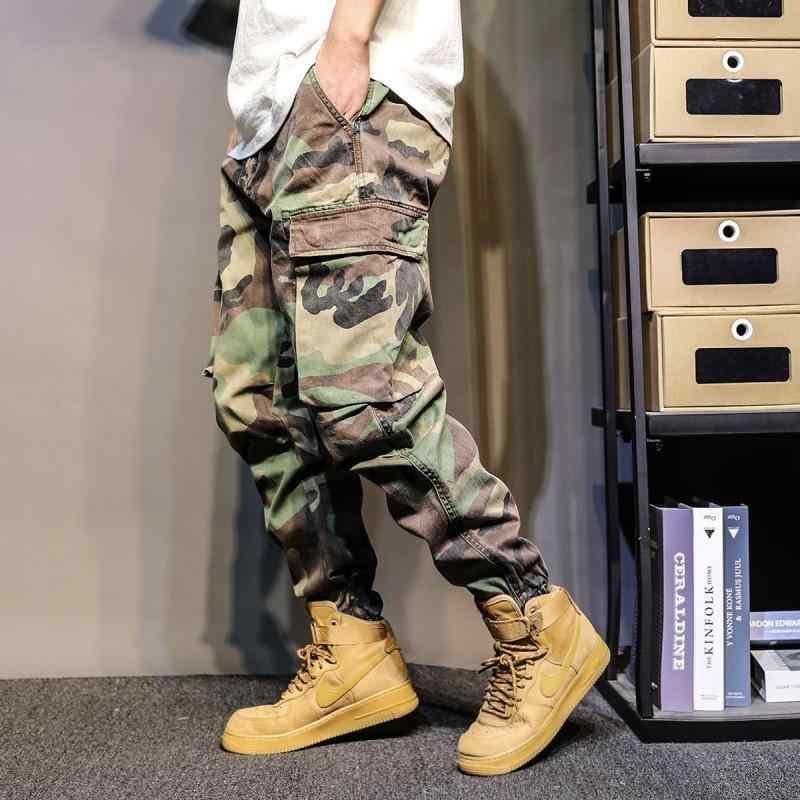ズボン メンズ 迷彩 多ポケット カーゴパンツ フィット 裾絞り テーパード ロング丈 アウトドア キャンプ用 軍パン ワークウェア 快適 動きやすい