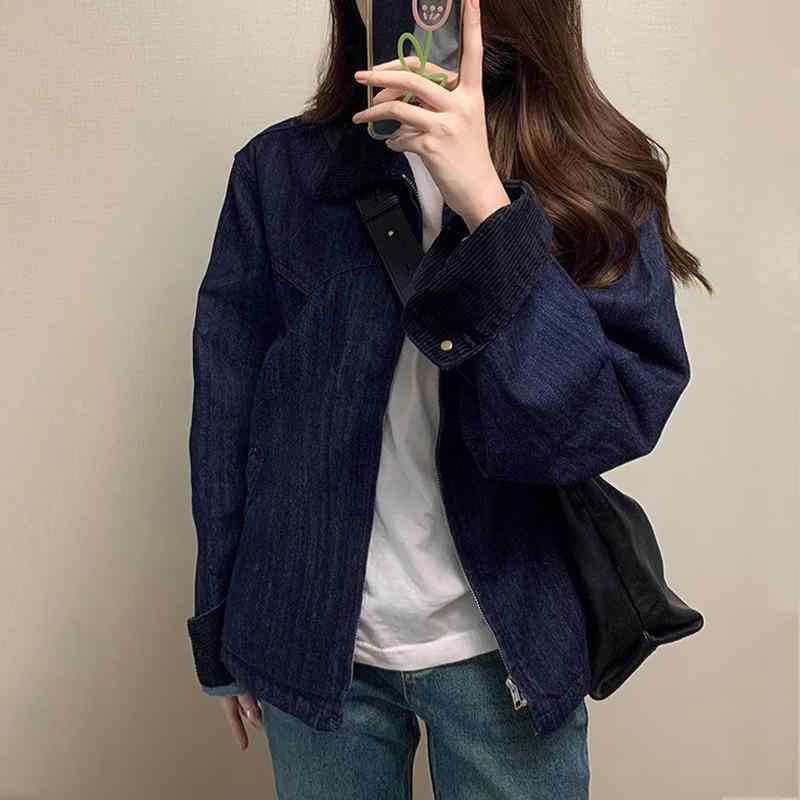 上衣 初秋 韓国 ゆったり コール天 心地よい レトロ 細工物 アウター アメリカン 表現スタイル 伸び伸びする ミリタリー 普段使い走り 軽さ 伸縮性