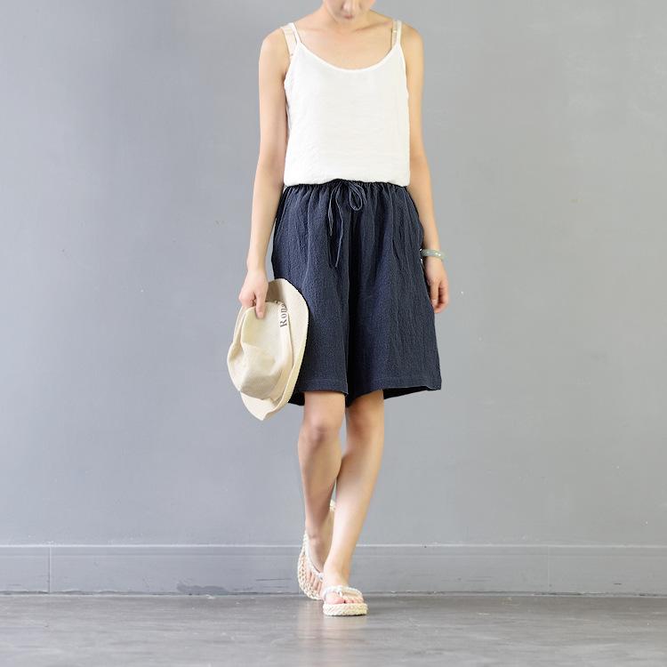 レディースワイドパンツ 分かりやすい 成年者心地好い 夏の レディース 真っ白い ゆるい 心地好い 薄っぺら ズボン下 レトロ 綿 麻 女装 ズボン下 s 385