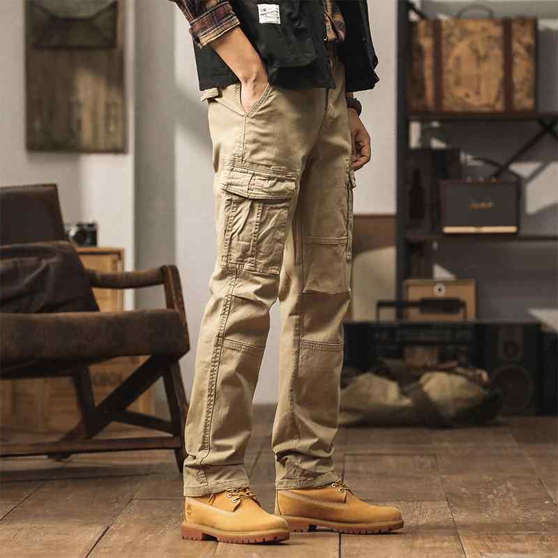 メンズ デニムパンツ コットン 秋 カーゴ マルチポケット ハイウエスト ストレッチ ビッグシルエット カジュアル ロングパンツ ユニセックス 普段使い アウトドア|アクセルジャパン