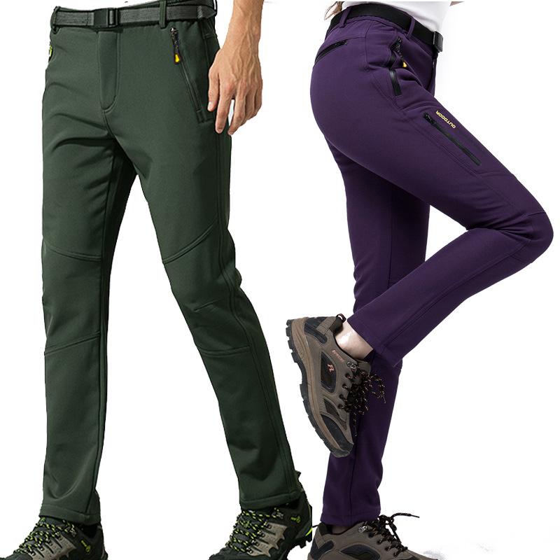 秋冬 メンズ レディース 登山パンツ ソフトシェル フリース 保温 アウトドア ハイキング トレッキング 大きめサイズ 伸縮性 通勤 普段使い