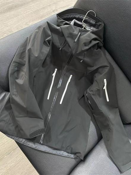 アウトドア ハードシェルジャケット 防水 熱圧着加工 登山 ハイキング 防風 通気性 軽量 ストレッチ素材|アクセルジャパン