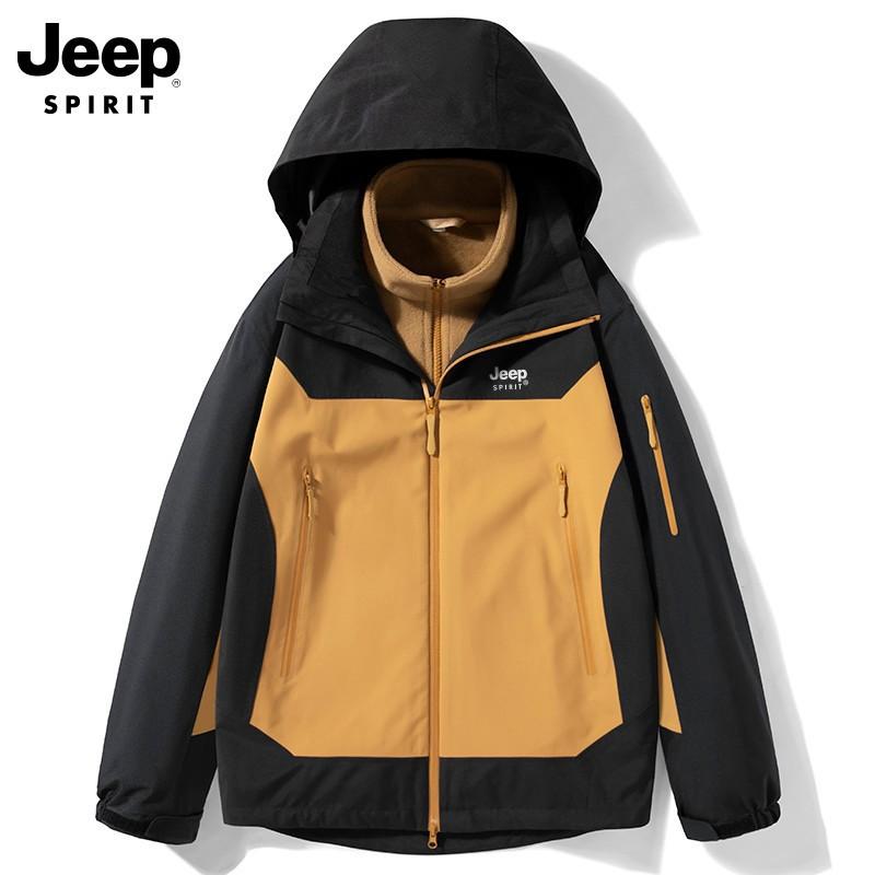 登山ジャケット メンズ レディース 秋冬 3way ツートンカラー アウトドア 取り外し可能 フリース インナー 軽量 防水 防風 通勤 ハイキング 普段使い