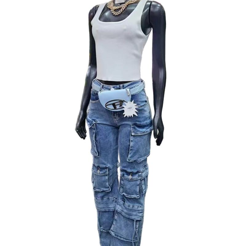 レディース カーゴパンツ ジーンズ デニム 原材料 綿混 伸ばすこと 製作 好いたらしい 着付ける 心地好い 表現スタイル 成人女性用 ボトムス 普段使い走り 通い相応う ゆったり 影ぼうし 多衣嚢