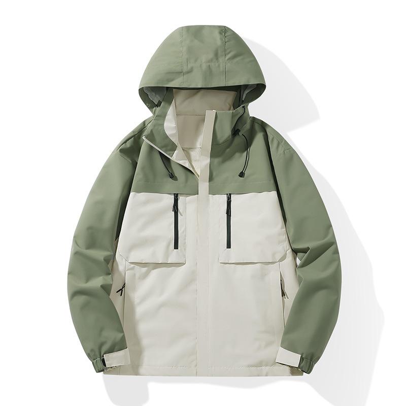 登山ジャケット 男女用 春秋 アウトドア 防風 防水 取り外しフード 軽量 シングルレイヤー 伸縮性 吸湿速乾 ハイキング トレッキング ウィンドブレーカー ソフトシェル