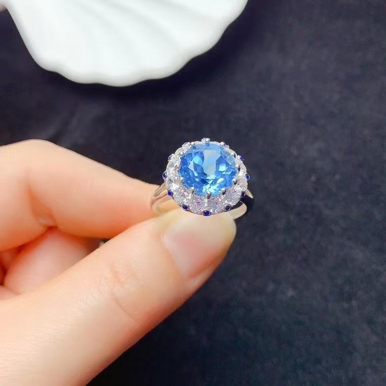 指輪 レディース シルバー925 トパーズ 石 ジュエリー アクセサリー おしゃれ かわいい 高見え 重ね付け 華奢 宝石 カラーストーン 誕生石 11月 シンプル 輝き 透明感 シルバー 925 銀 爪留め ラウンドカット プレゼント ギフト 贈り物｜アクセルジャパン