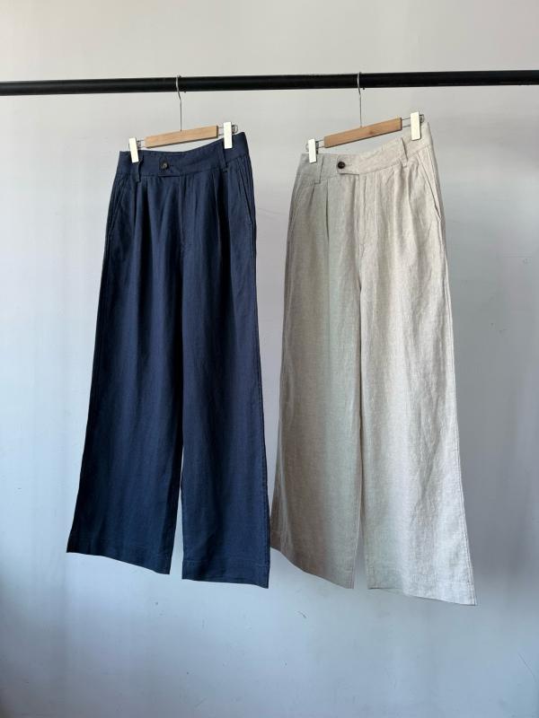 ロングパンツ レディース ズボン ボトムス ゆったり 大きいサイズ 体型カバー 着痩せ 綿 麻 カジュアル パンツ 普段使い 通勤用 通学用 涼しい 接触冷感 軽量 吸湿速乾 通気性 柔らかい 伸縮性 ナチュラル ウエストゴム 後ろゴム 動きやすい 楽ち｜アクセルジャパン