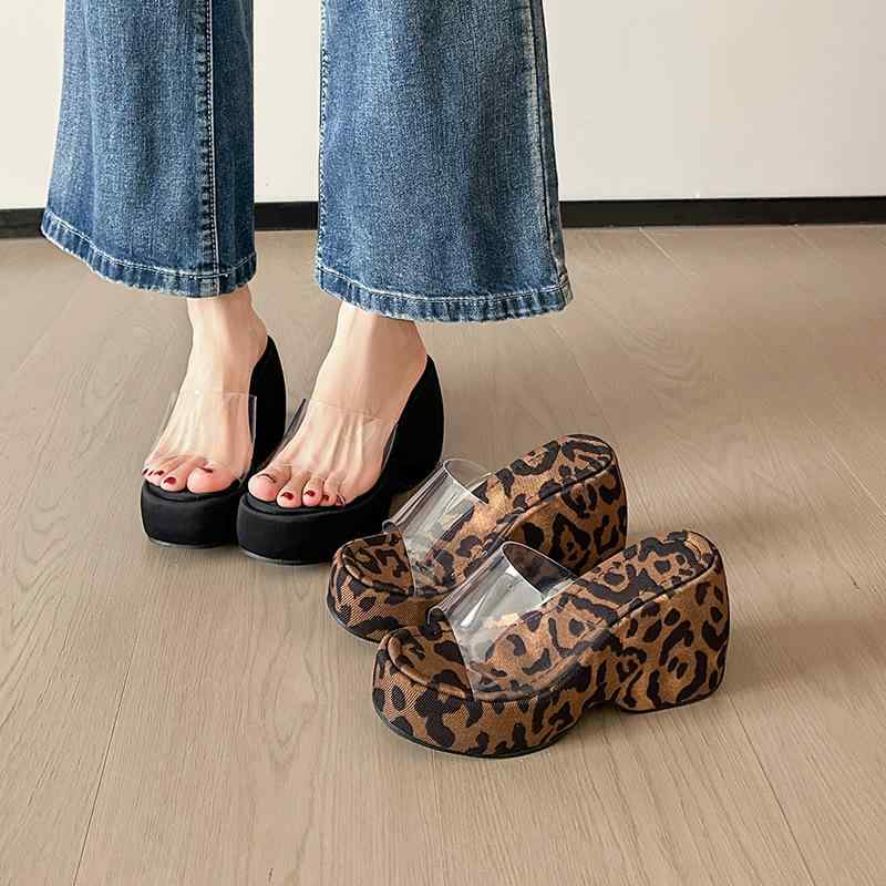 サンダル レディース 厚底 ヒョウ柄 ビーチサンダル ウェッジソール つっかけ ミュール 歩きやすい 履きやすい ヒョウ柄サンダル 軽い 疲れにくい 痛くない カジュアル おしゃれ かわいい 美脚 足長効果 スタイルアップ 大きいサイズ 大きめ サイズ ゆっ｜アクセルジャパン