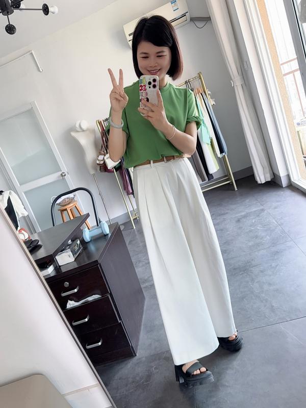 ワイドパンツ レディース デニム ジーンズ ジーパン 白色 ホワイト 接触冷感 薄手 涼しい 夏 サマー 伸縮性 ストレッチ ウエストゴム 調整可能 ボトムス ゆったり カジュアル ストレート 普段使い 通学|アクセルジャパン