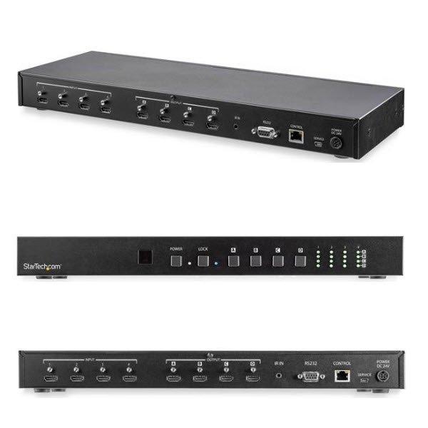 4インプット4最終生産物相応うHDMIセレクター オーディオ イーサネット抑えつける 4K 60サイクル相応うHDMIうつり変わり器 4x4マトリックススイッチャ― はやりっ児テック StarTech.com 2年引きうける