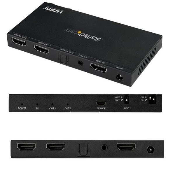 HDMI分配器 1入力2出力 4K 60Hz スケーラー内蔵HDMIスプリッター HDCP 2.2準拠 EDID認識機能 スターテック StarTech.com 2年保証｜アクセルジャパン